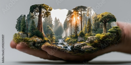 Concept images related to helping conserve the environment