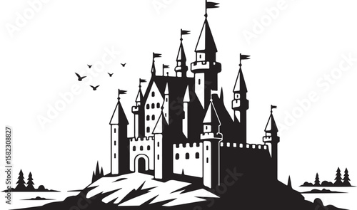 Medieval Castle Silhouette Bundle