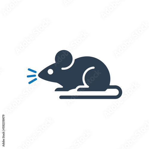 Mouse sniffing Icon Isolated On White Background