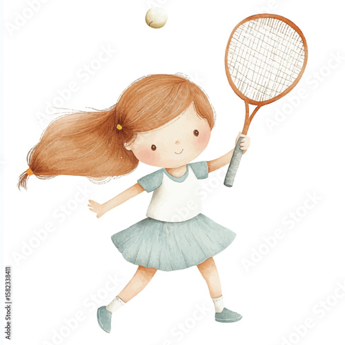 a girl Table Tennis