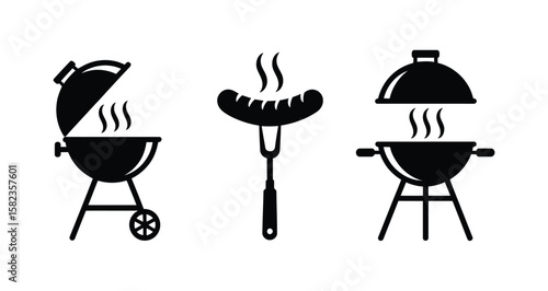 Barbecue And Grill Labels Pro Vector
