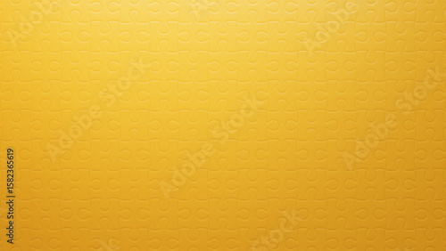Vibrant Yellow Puzzle Pattern: Seamless Interlocking Pieces with Monochromatic Design