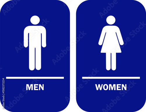 men and women sign design for templates.