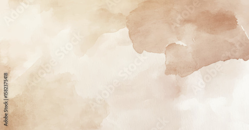 Abstract watercolor art background template. brown and beige watercolor backdrop empty space for text, banner, presentation or product display graphic design