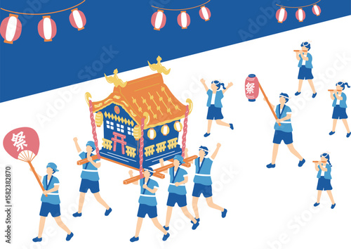 お祭りを楽しむ人達