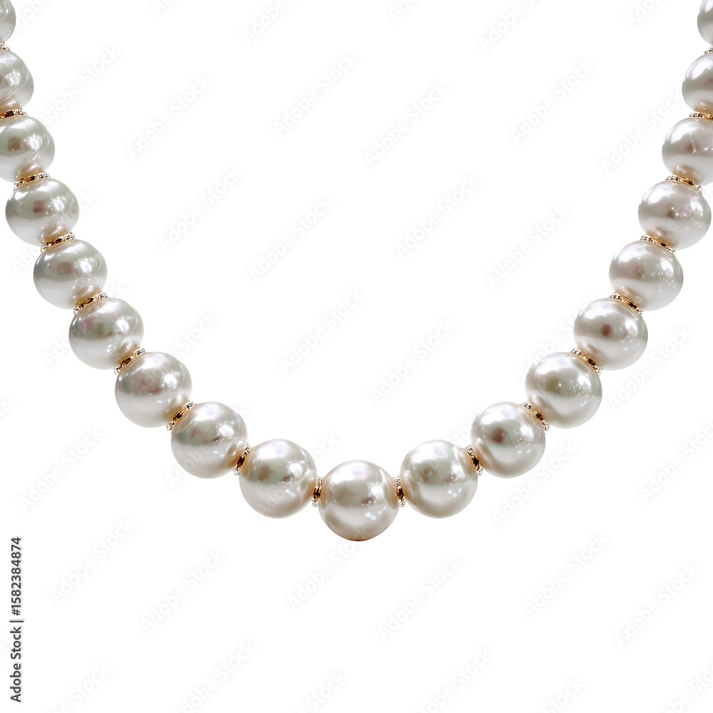 Elegant pearl necklace jewelry fashion accessory luxury gift item close up isolated on transparent background Elegant pearl necklace jewelry fashion accessory luxury gift item close up isolated on transparent background