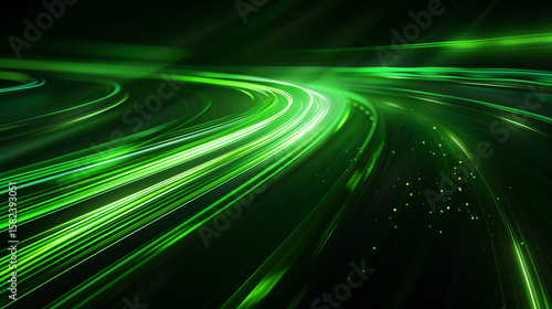 abstract background of green lights