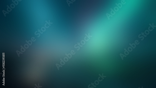 Photo of a smooth, blurred abstract background with shades of blue and green gradients