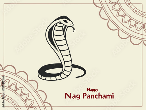 Hindu festival, happy Nag Panchami celebration background