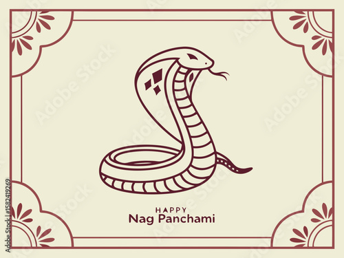 Hindu festival, happy Nag Panchami celebration background