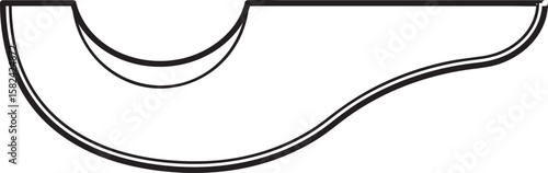 Classic Tobacco Smoking Pipe Line Art Illustration on White Background