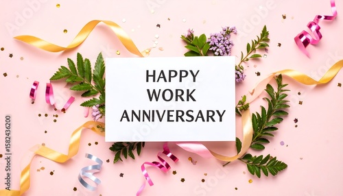 Happy work anniversary card