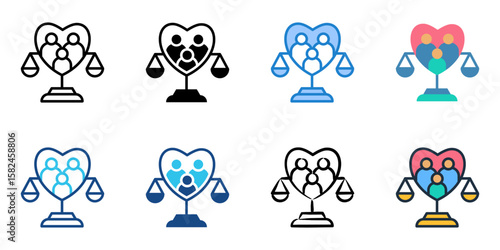 Senior Advocacy. icon set multiple style collection 
