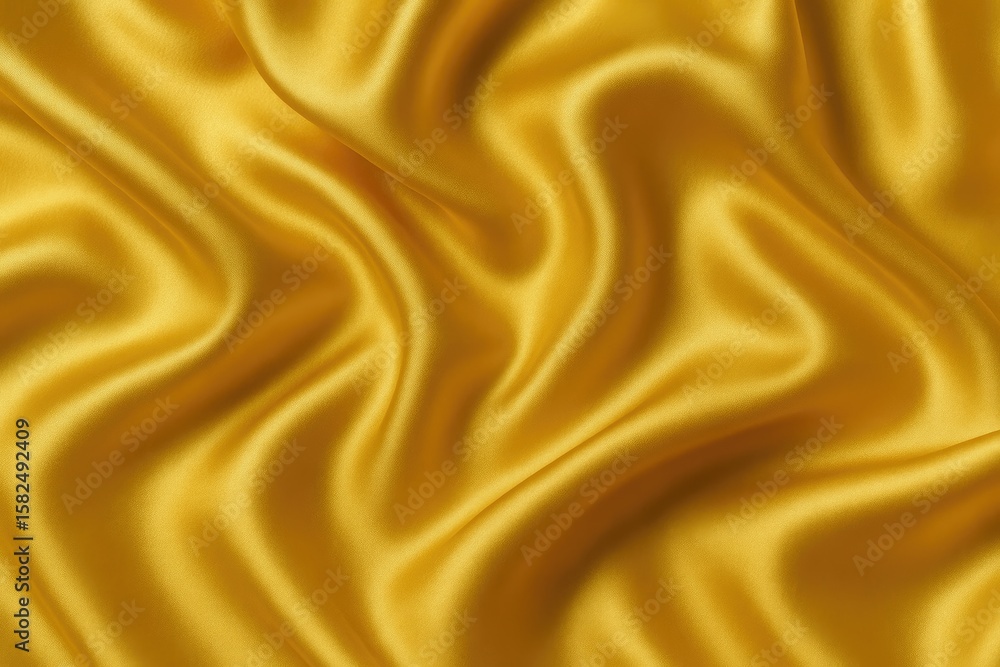 Fototapeta premium Luxurious golden silk textile with an elegant backdrop