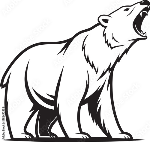 Roaring bear animal wildlife