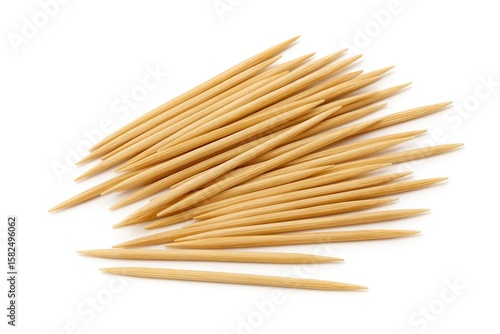 Wallpaper Mural Single wooden toothpicks on a plain white backdrop Torontodigital.ca