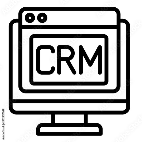Crm System  Icon Element For Design