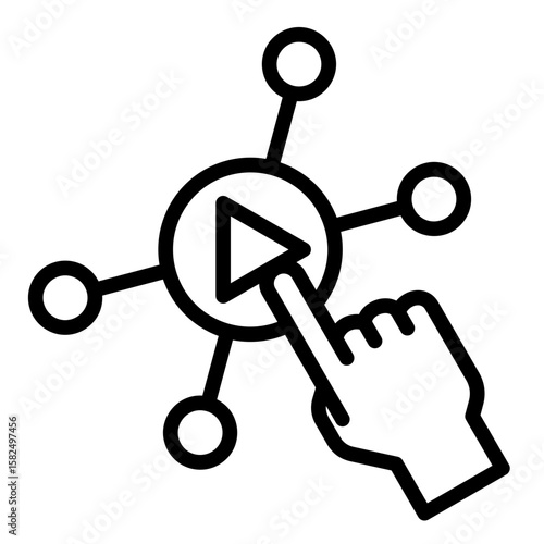 Interactive Content  Icon Element For Design