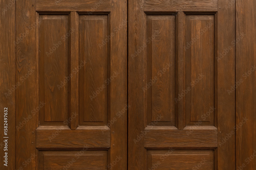 Solid timber door featuring a rich brown finish Solid timber door featuring a rich brown finish