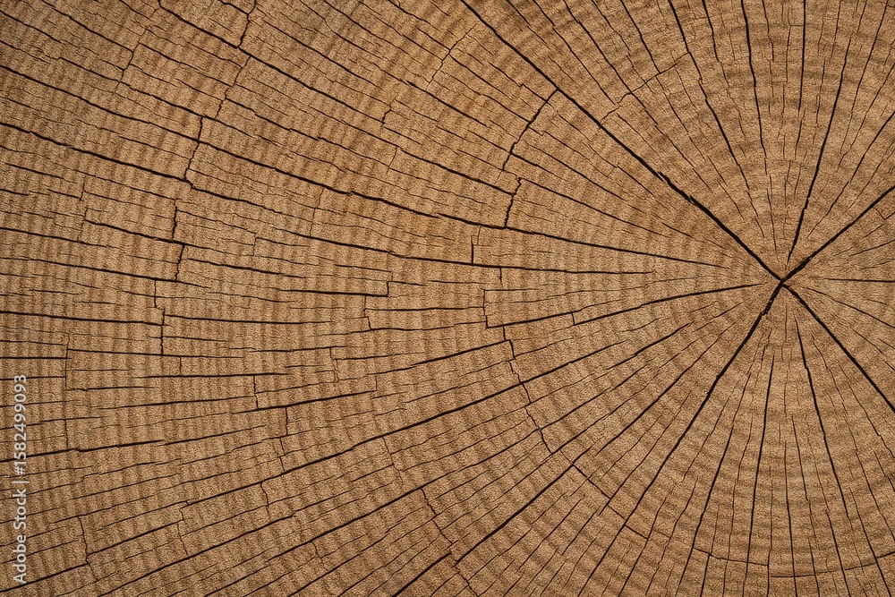 Fototapeta premium Close-up of wood surface with delicate crack patterns for natural design backdrop