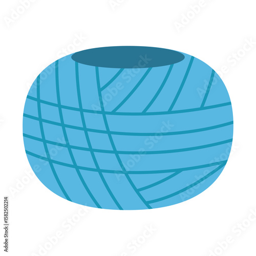 Ball of wool yarn. Threads for sewing and knitting. Vector illustration.