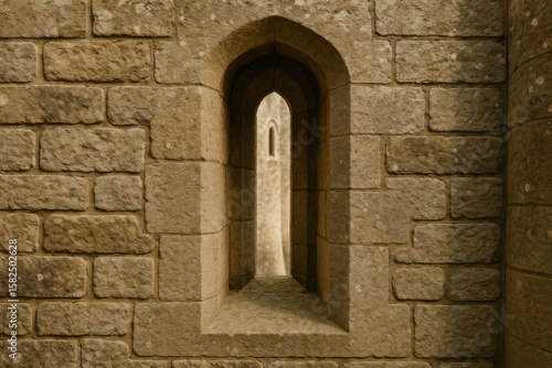 Wallpaper Mural Architectural feature of a historic castle's window opening Torontodigital.ca