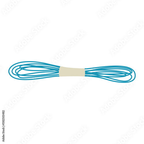 Skein of wool yarn. Threads for sewing and knitting. Vector illustration.