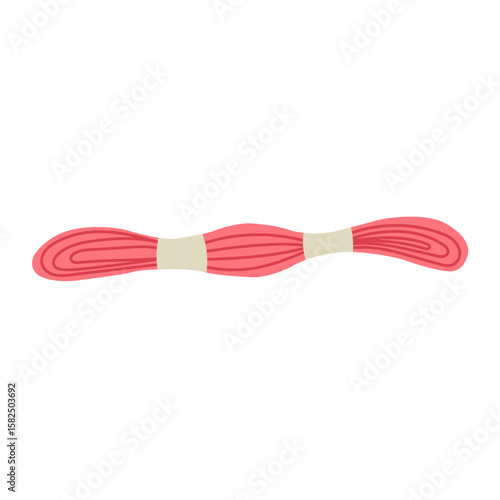 Skein of wool yarn. Threads for sewing and knitting. Vector illustration.