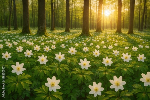Bright white blossoms of springtime