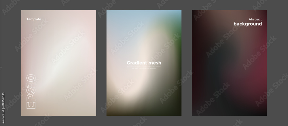 Fototapeta premium Abstract gradient mesh background template