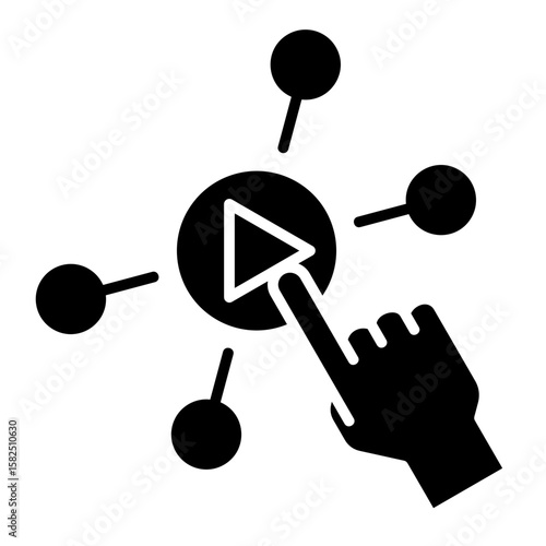 Interactive Content  Icon Element For Design