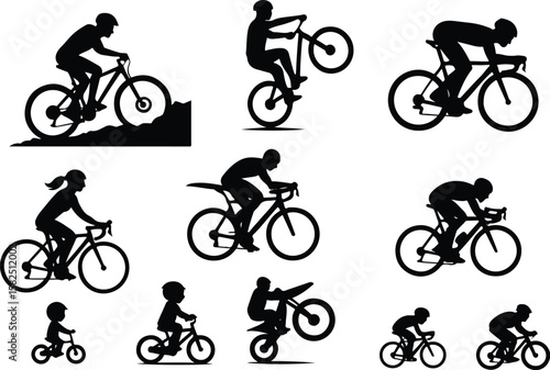 Bicycle Silhouettes – Riders in Motion