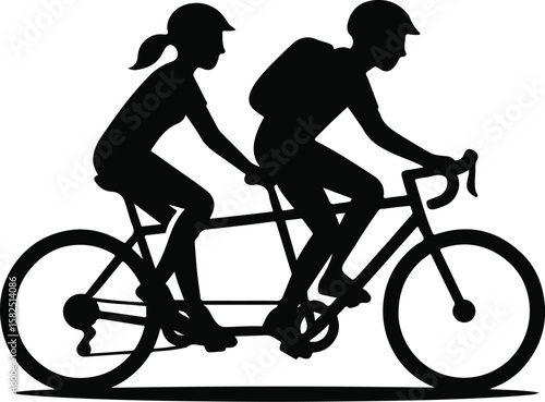 Synchrony in Silhouette – Tandem Riders on a Shared Trajectory
