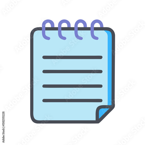 notepad icon on white background