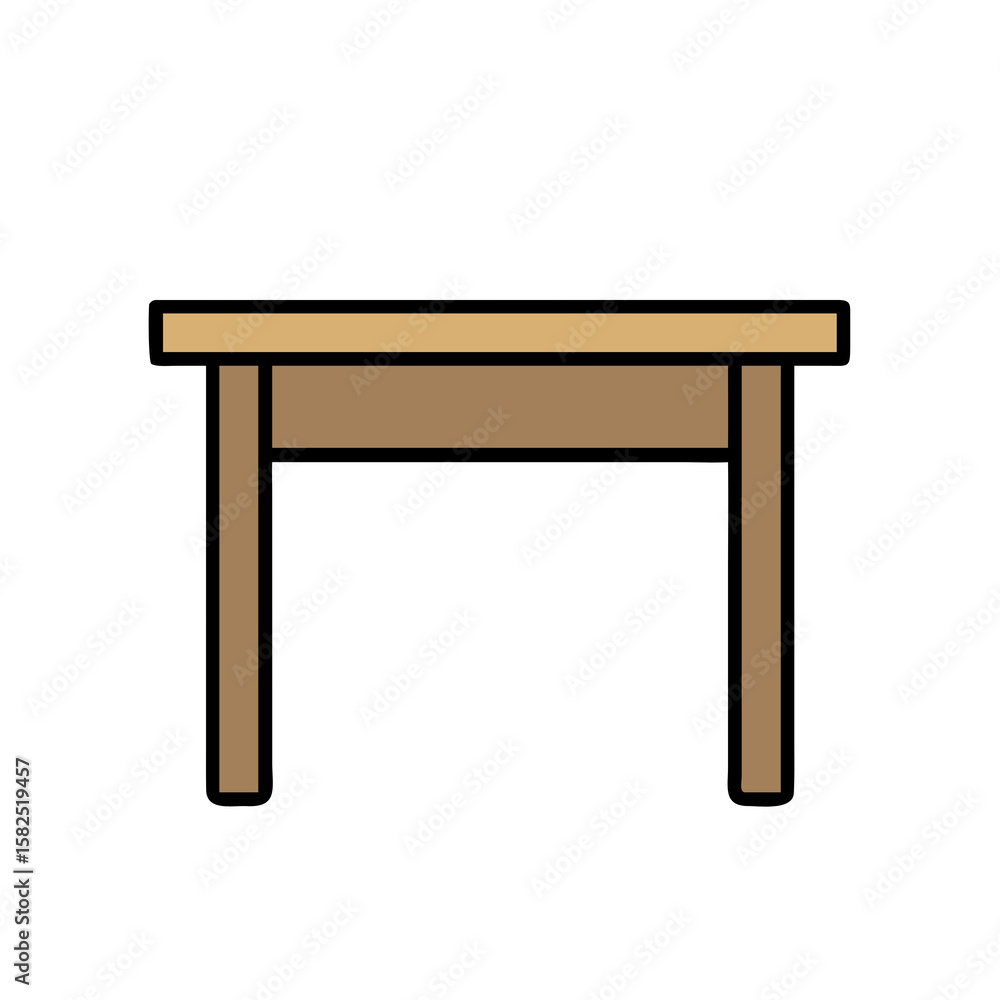 Fototapeta premium wooden table isolated on white