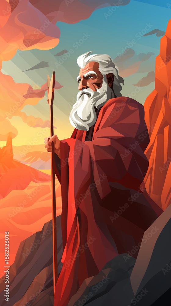Obraz premium moses separate the sea in exodus