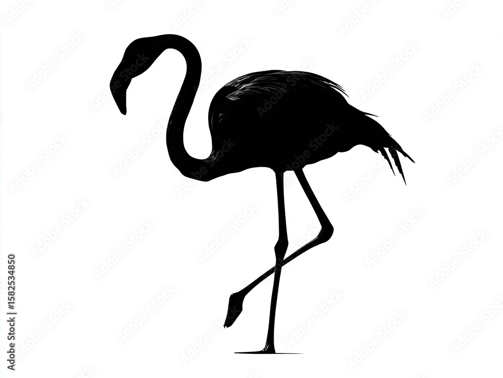 Fototapeta premium Silhouette of a flamingo (2)