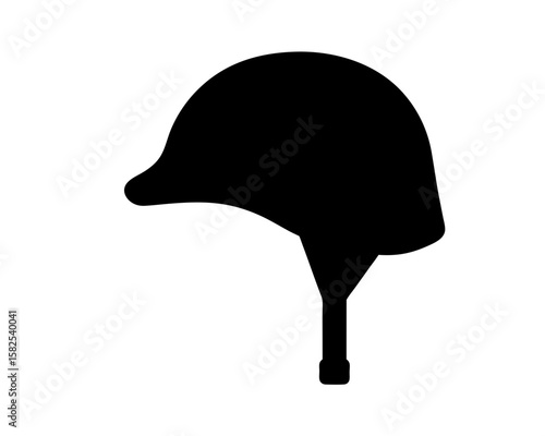 Silhouette of an M1 Combat Helmet used in the World War II Era