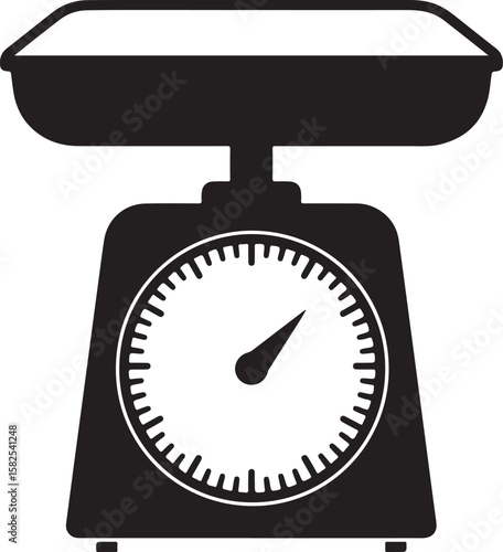 kitchen scale silhouette, scale icon, kitchen scales icon silhouette, kitchen scale icon vector for cooking and baking measurements
