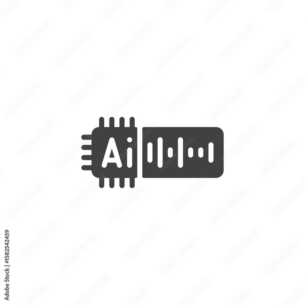 Obraz premium Speech wave solid vector icon