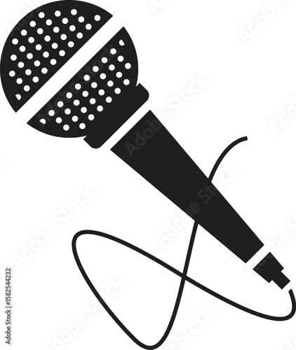 Microphone vector icon on white background