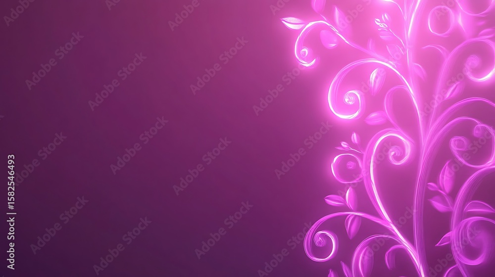 Abstract floral design in vibrant purple Abstract floral design in vibrant purple