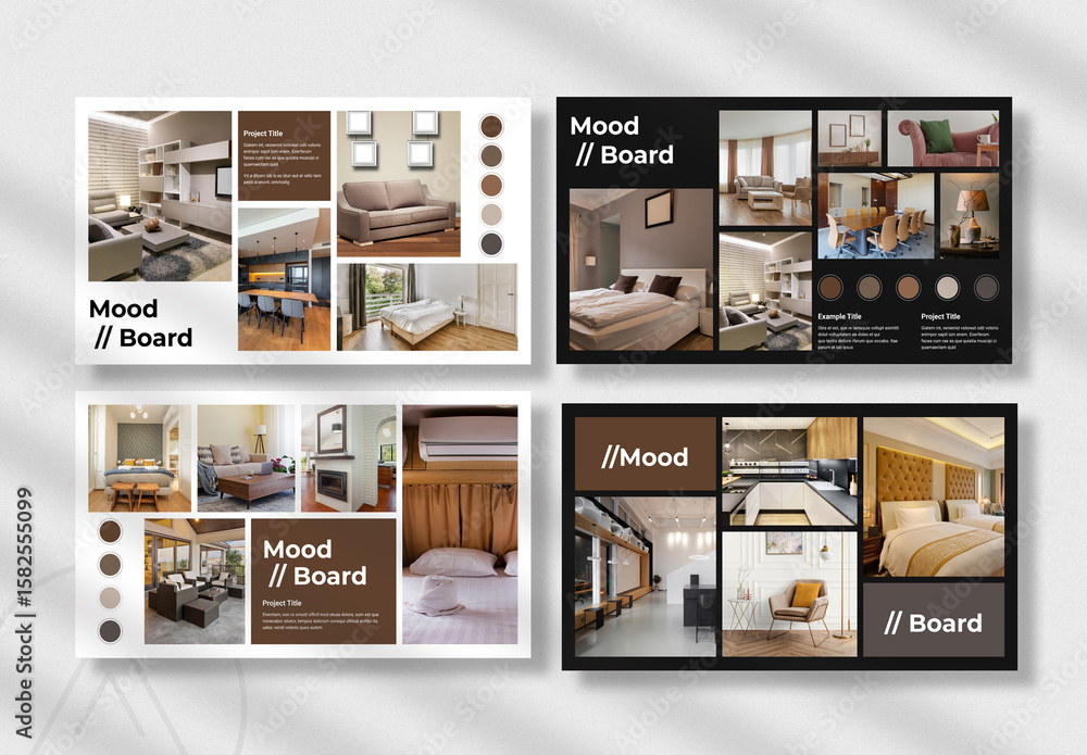 Interior Mood Board Template Stock Template | Adobe Stock