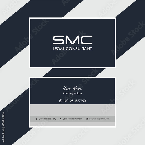 Obraz na plátně Law firm business card for advocate, lawyer and legal consultant