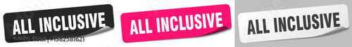 all inclusive sticker. all inclusive sticker set on white background