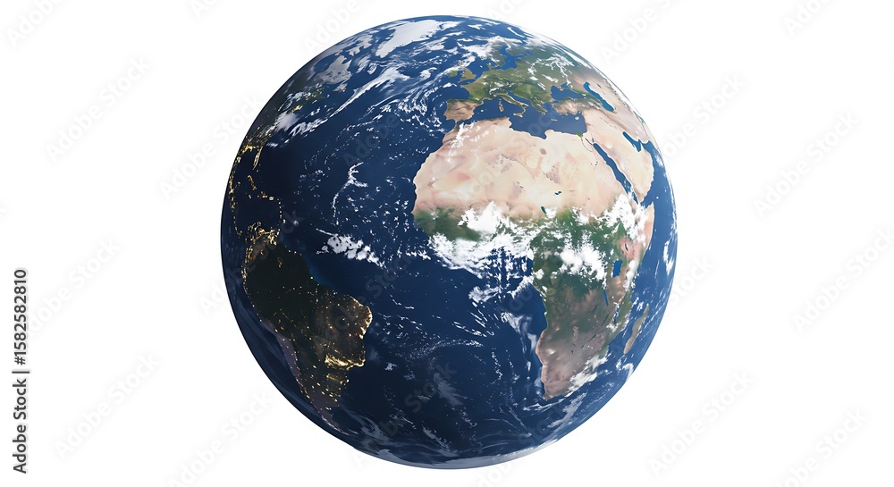 Obraz premium Our Blue Planet: A Stunning 3D Render of Earth