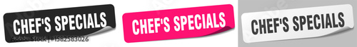 chef's specials sticker. chef's specials sticker set on white background