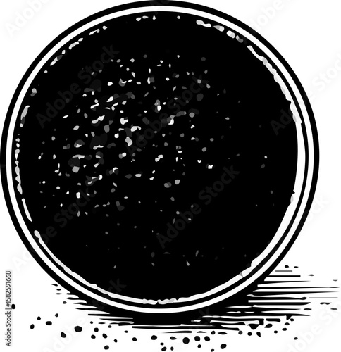 Open ceramic bowl filled with finely ground coffee, with scattered grounds enhancing rustic texture