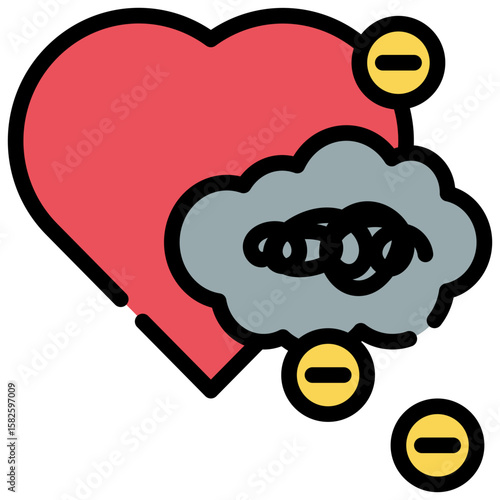 tangled hearth mind thoughts health filled outline icon