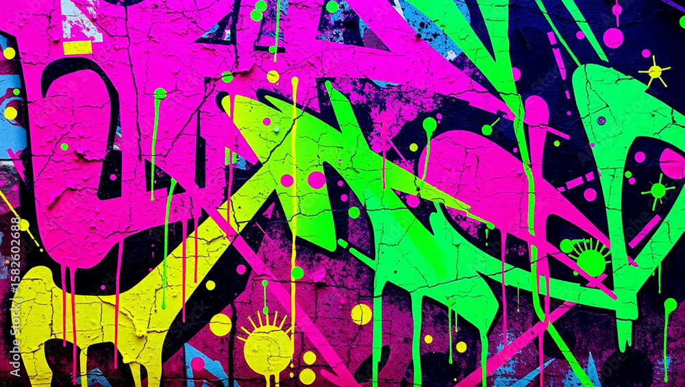 Obraz premium abstract grunge background with graffiti